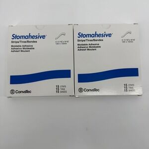 ConvaTec Stomahesive Strips 25542 Moldable Adhesive 120x15mm 2 Boxes 30 Total